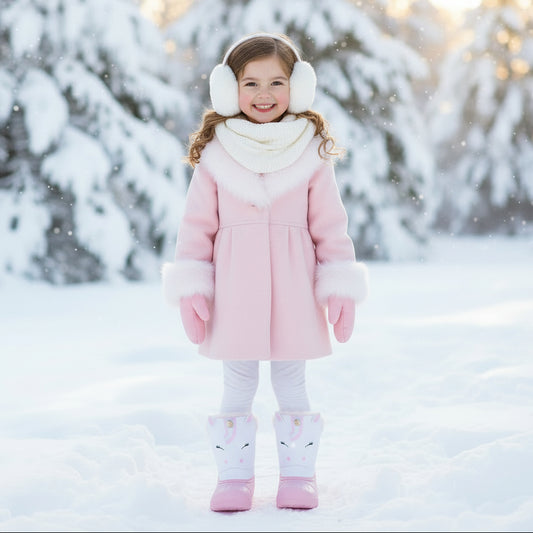 Children's Cute Cartoons Winter Hug Snow Boots - Unicorn