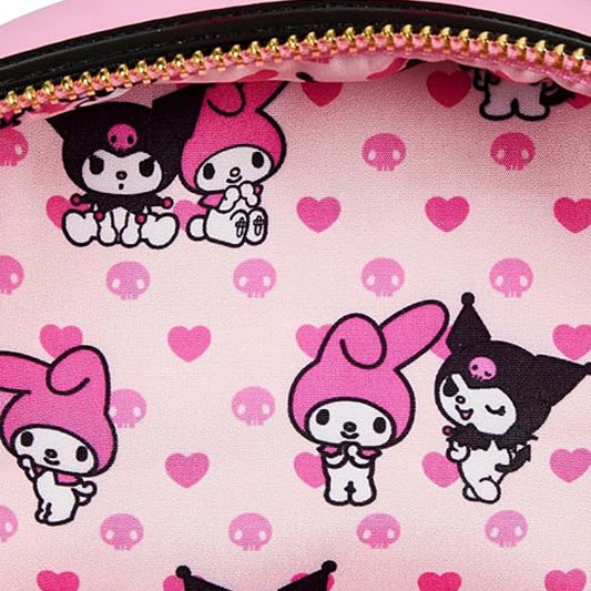 Loungefly x Sanrio My Melody and Kuromi Double Pocket Mini Backpack