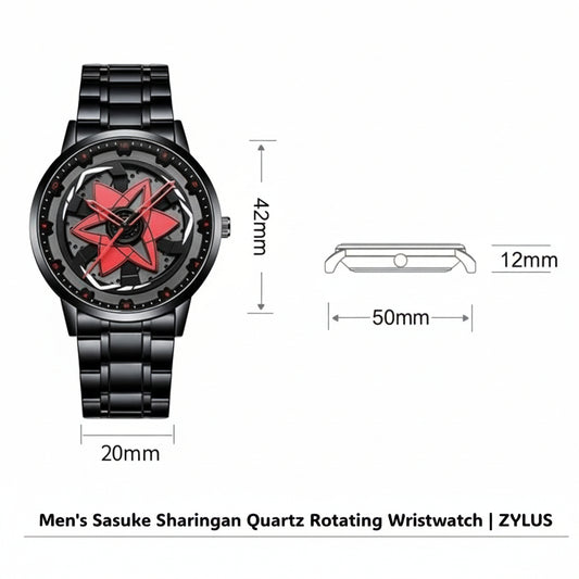 Men's Sasuke Sharingan Quartz Rotating Wristwatch