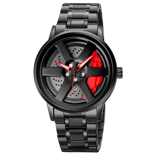 Radial Caliper X Matt Black Quartz Wristwatch