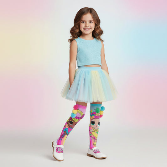 LOL Children's Mismatched Adorable 3D Knee-High Crazy Socks