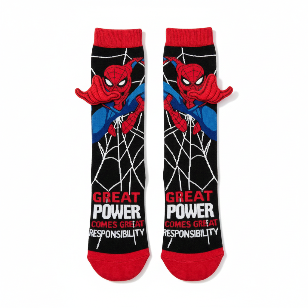 Spider-Man 3D Plush Arm Crazy Socks