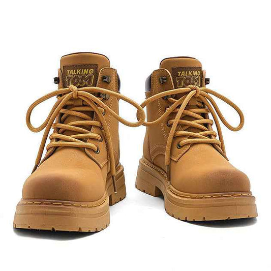 TALKING TOM | High-Top Cargo Boots - Khaki