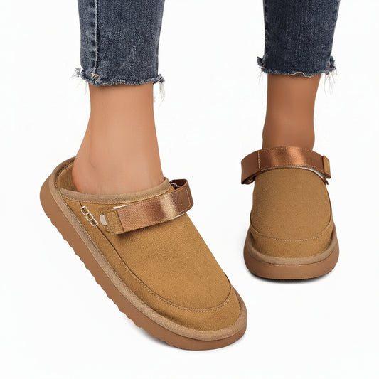 Women's Mulleus Cowhide Sandals - Brown