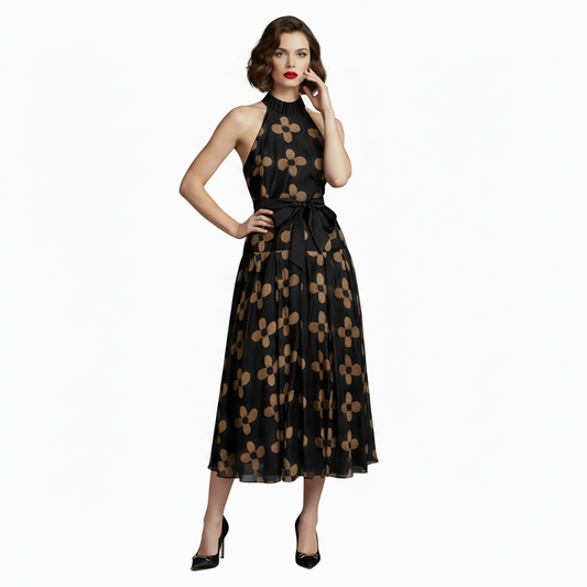Fleur Luxe Halter Dress