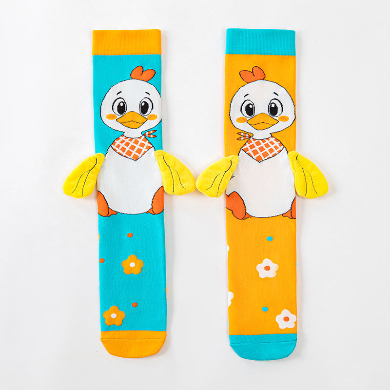 Children's 3D Cartoon Knee-High Crazy Socks