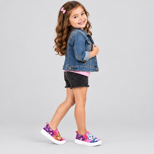 PAW Patrol Girl's Mismatched Slip-On Canvas Shoes