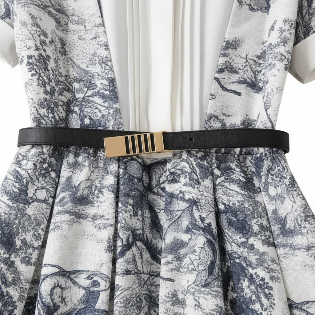 L'Amour Belted Shirt Midi Dress