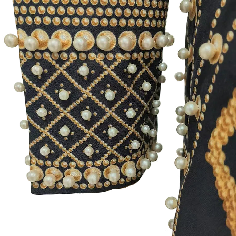 Cleo Beaded Asymmetrical Mini Dress