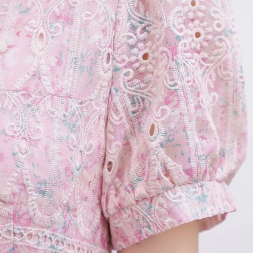 Mystique Embroidered Temperament Midi Dress