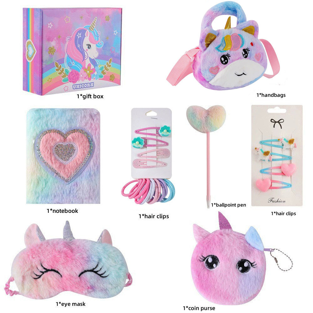 Children's Unicorn Stationery and Hairpins Gift Set Box