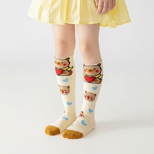 Kids Comfy Cartoon Character Knee-High Socks