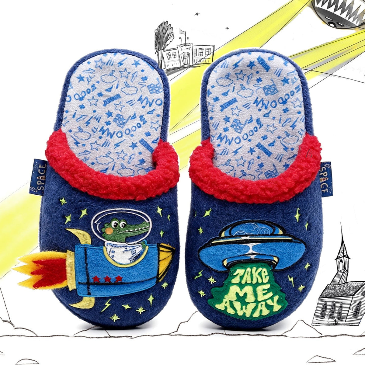 Children's Take Me Away Space Slippers