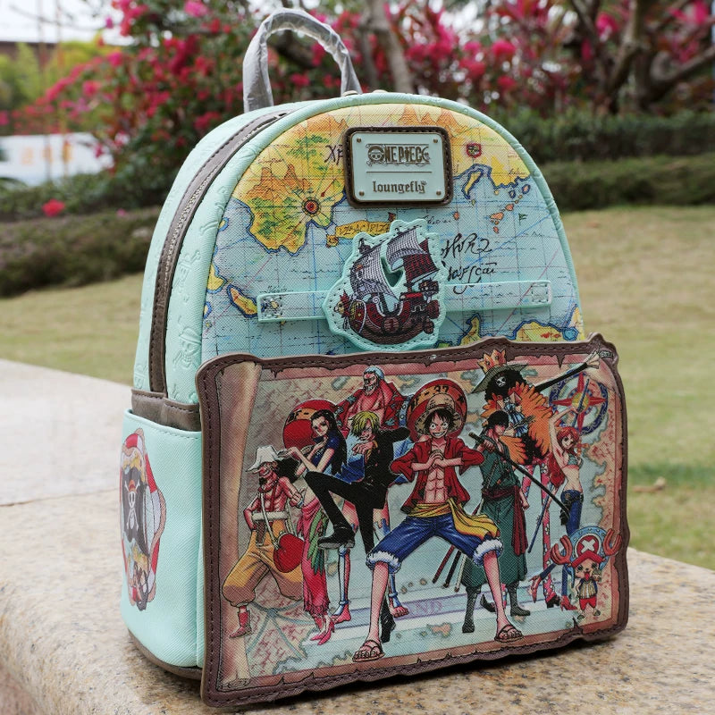 Loungefly One Piece 25th Anniversary Straw Hat Pirates Map Mini Backpack