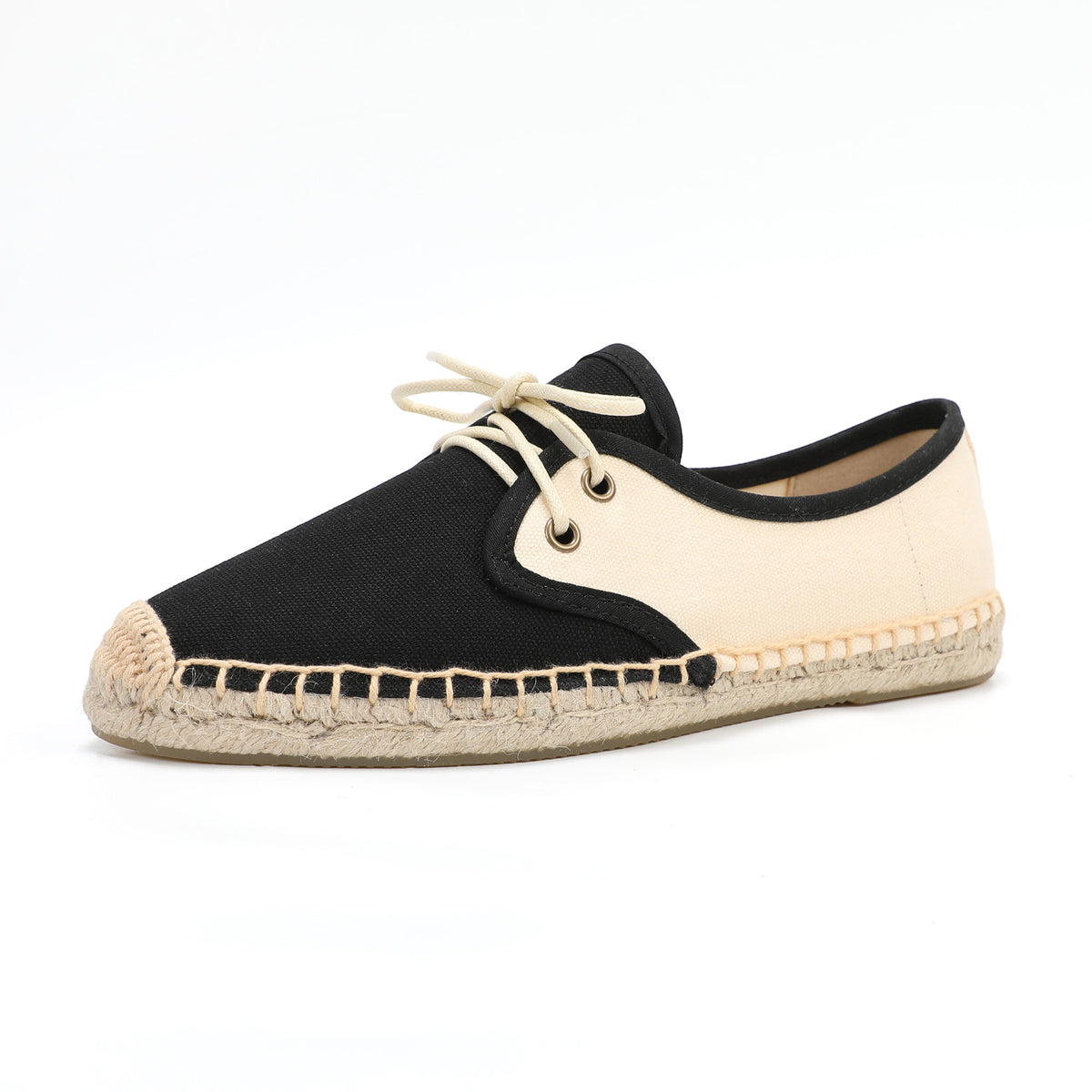 TONIVIS Women's Lace-Up Canvas Loafers