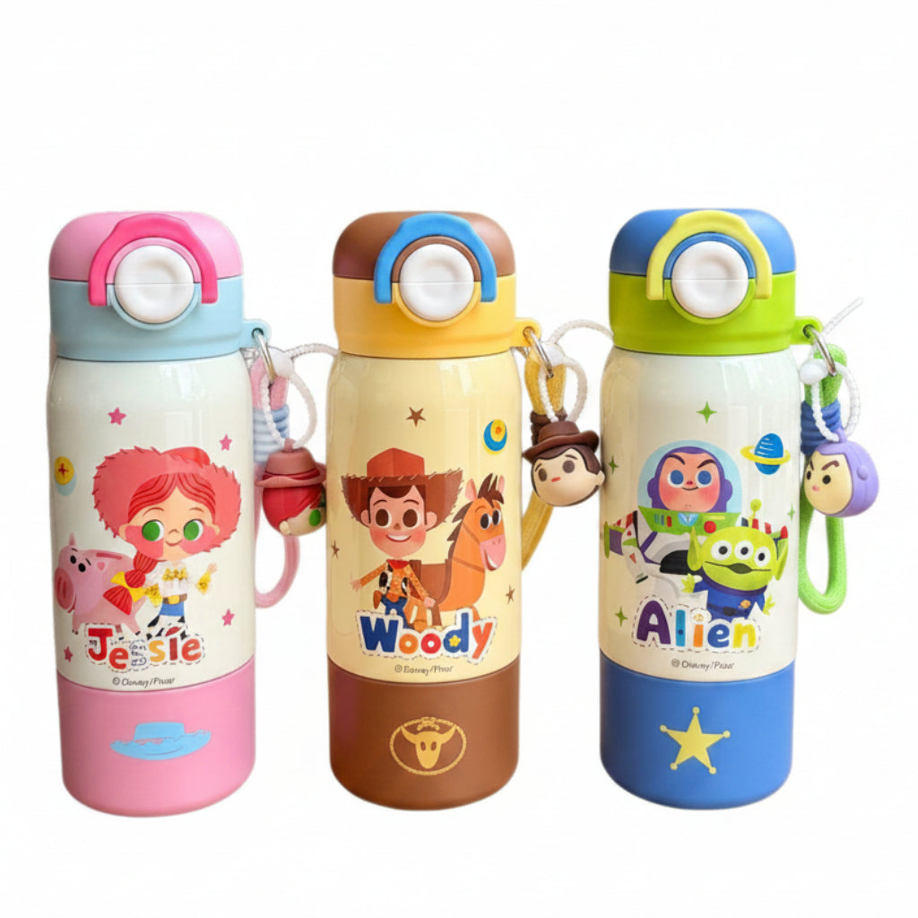 Toy Story Kids Insulated Stainless Steel Water Bottle with Charm