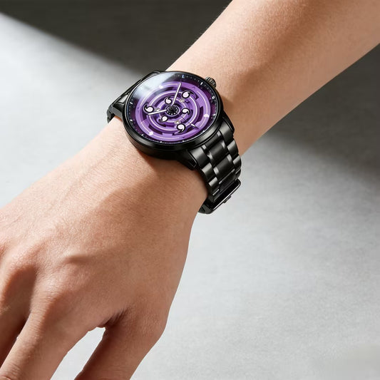 Purple Ripple Rinnegan Quartz Wristwatch