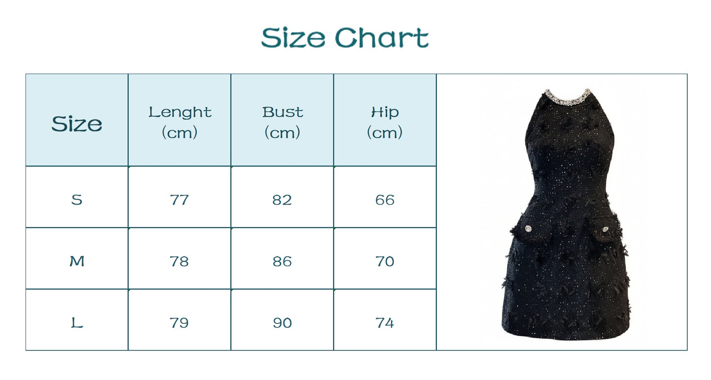Prestige Tweed Jeweled Neckline Halter Mini Dress.