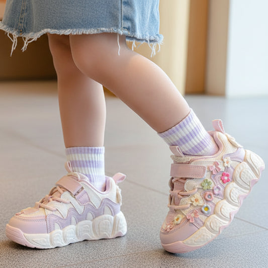 Girls Floral Pattern Shoes/Sneakers