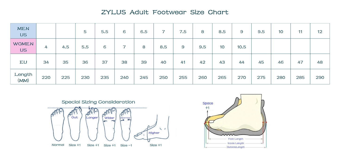 ZYLUS AeroGrip Pow Clog Sandals