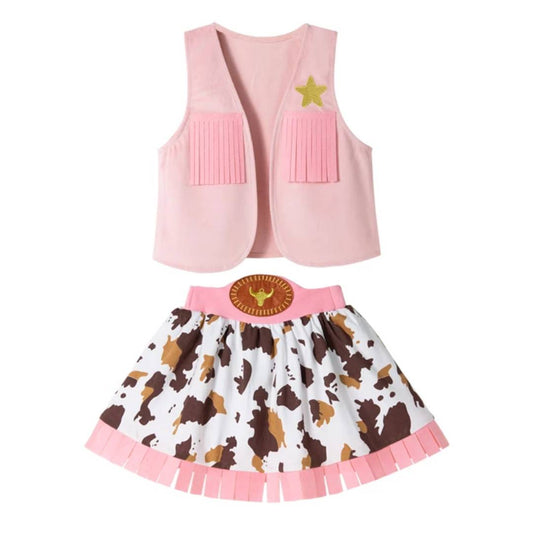 Pink Western Cowgirl Costume Set