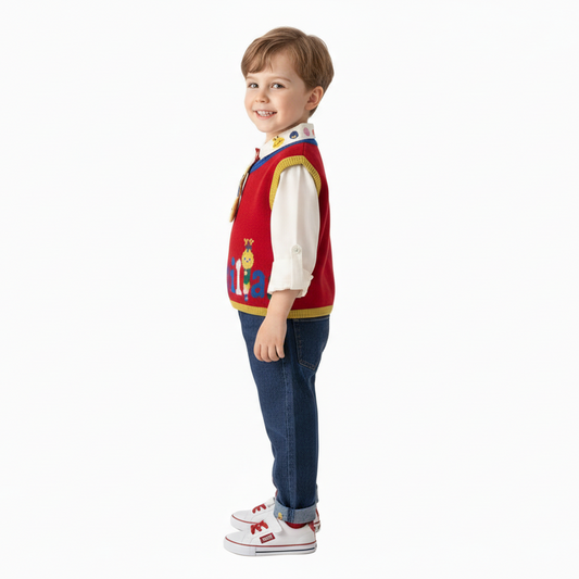Boy's Multicolor Knit Caterpillar 3-Piece Outfit Set