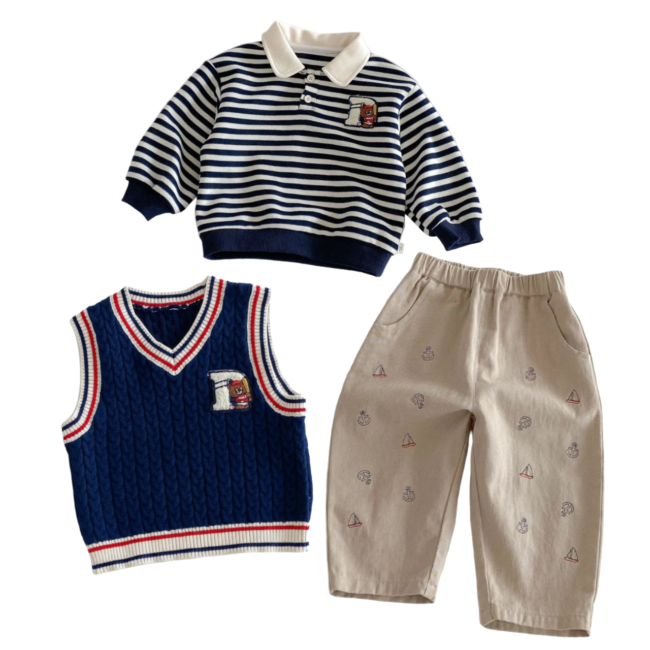 The Little Sailor Collection Kids 2-Piece & 3-Piece Outfit Set