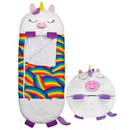 Zip & Zzz's Children's Cartoon Sleeping Bag - White Unicorn