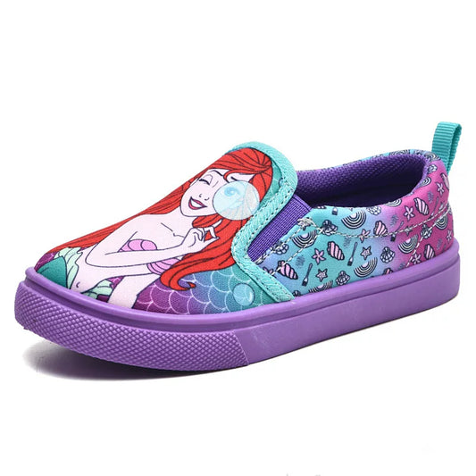 Disney Princess Ariel Girls' Slip-On Canvas Shoes