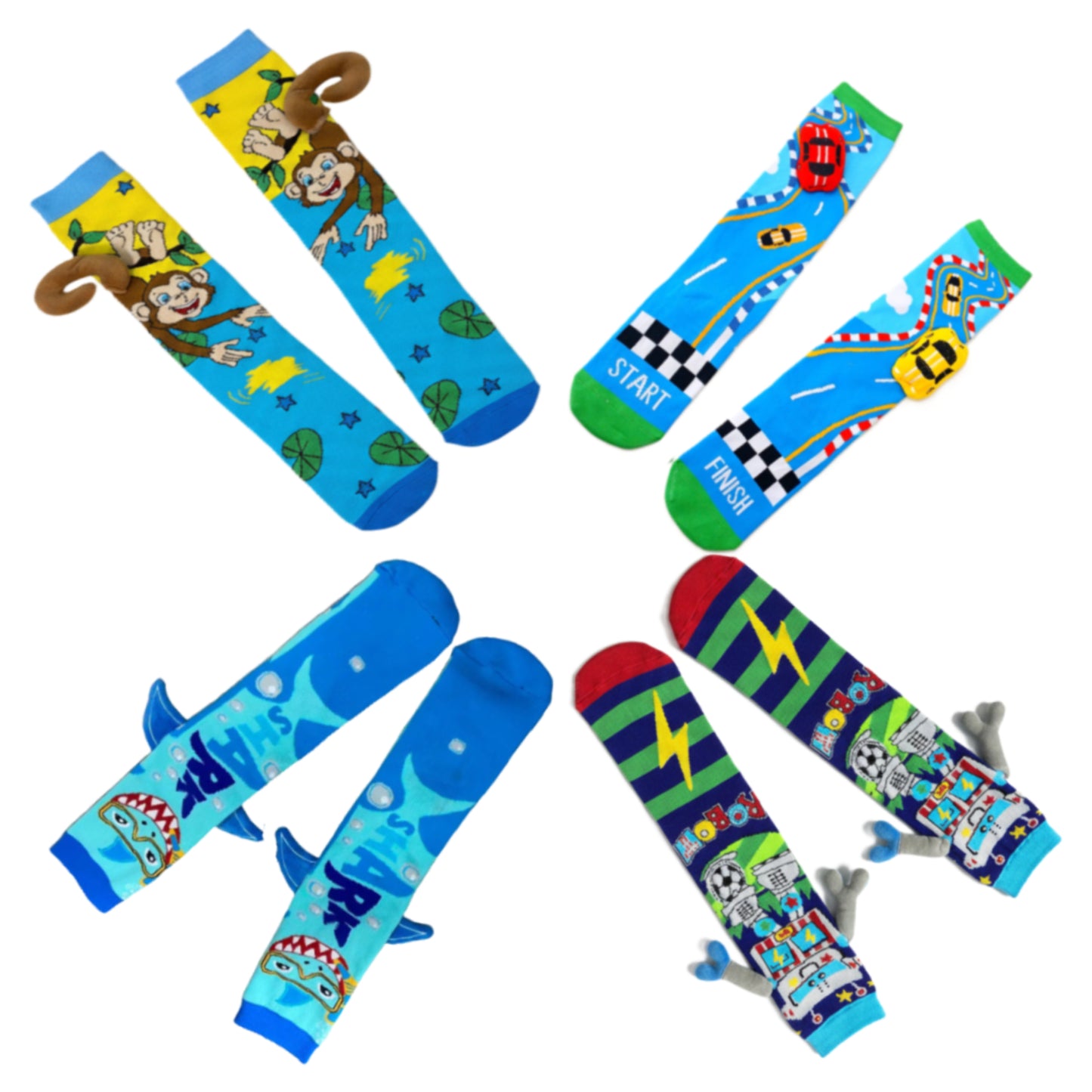 Boy's Cute 3D Knee-High Crazy Socks