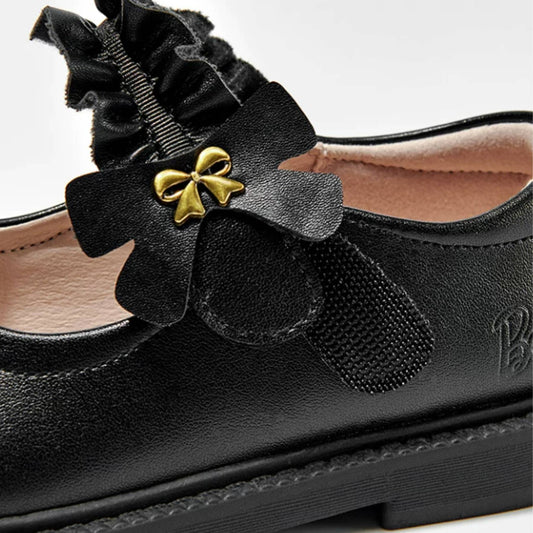 Barbie | Girls' Princess Black Leather Shoes
