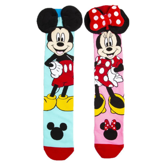 Mickey & Friends Mismatched 3D Knee-High Crazy Socks