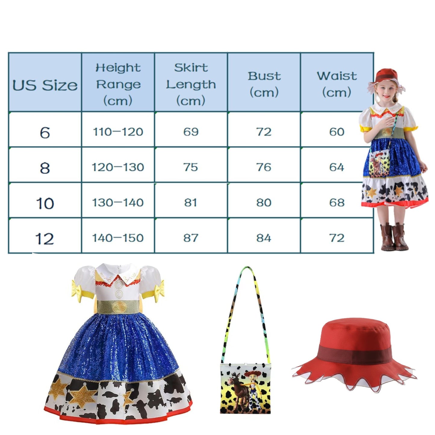 Toy Story Jessie Cowgirl Sequins Costume Dress