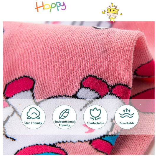 Adorable Children's Knee-High Unicorn Crazy Socks
