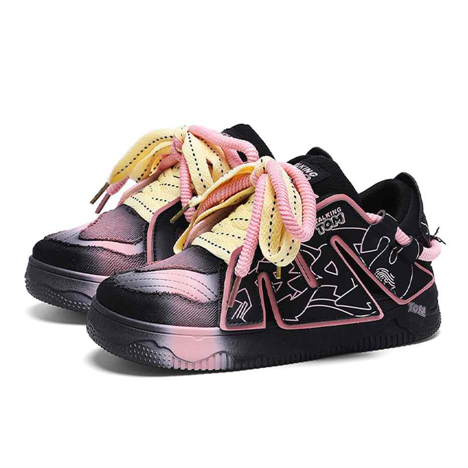 TALKING TOM | Graffiti Casual Sneakers - Black
