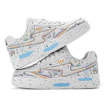 TALKING TOM | Graffiti Lightning Sneakers - White