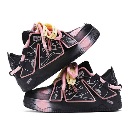 TALKING TOM | Graffiti Casual Sneakers - Black