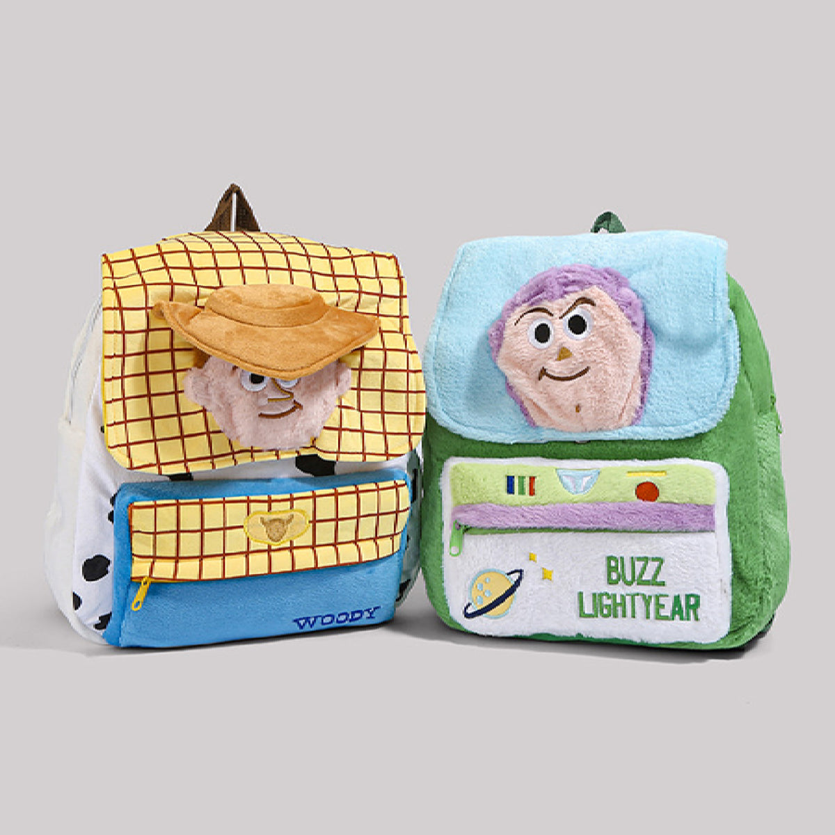 Toy Story Plush Character Toddler Backpacks - Woody & Buzz Lightyear