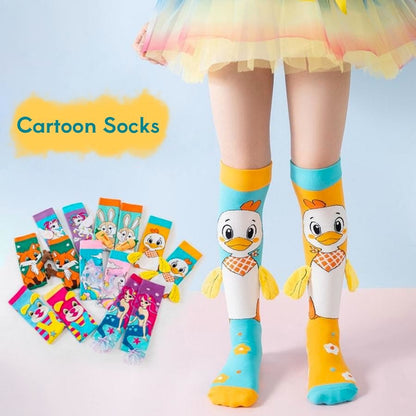 Children's 3D Cartoon Knee-High Crazy Socks