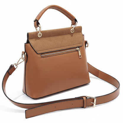 Buckle Frosted Medium Tote Shoulder Bag