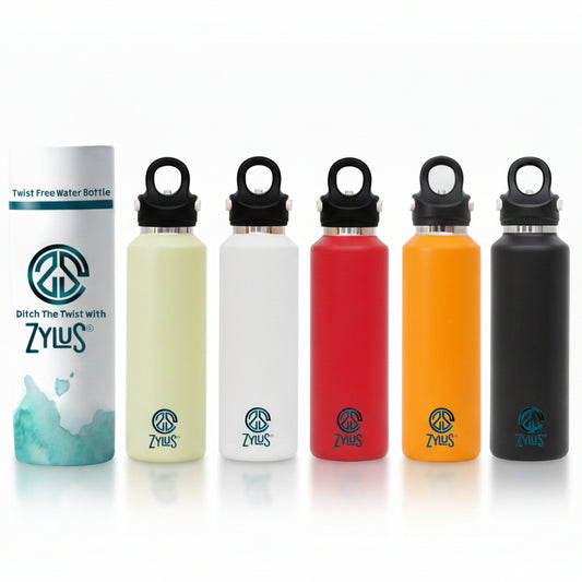 Stainless Steel Insulated Twist Free Water Bottle - 1 Liter