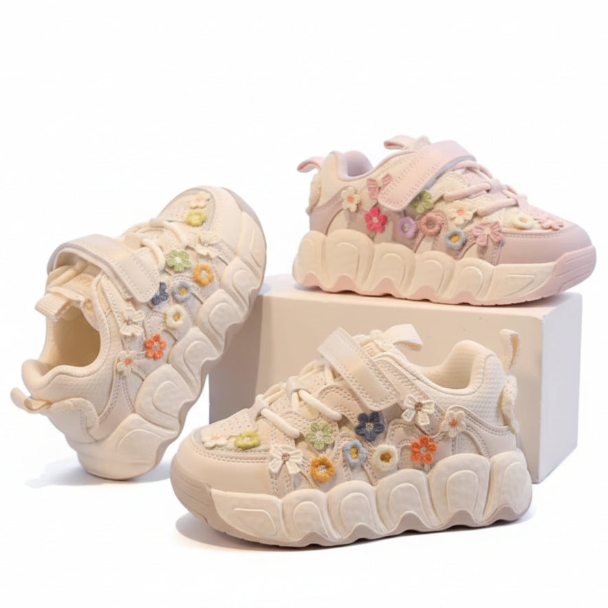 Girls Floral Pattern Shoes/Sneakers