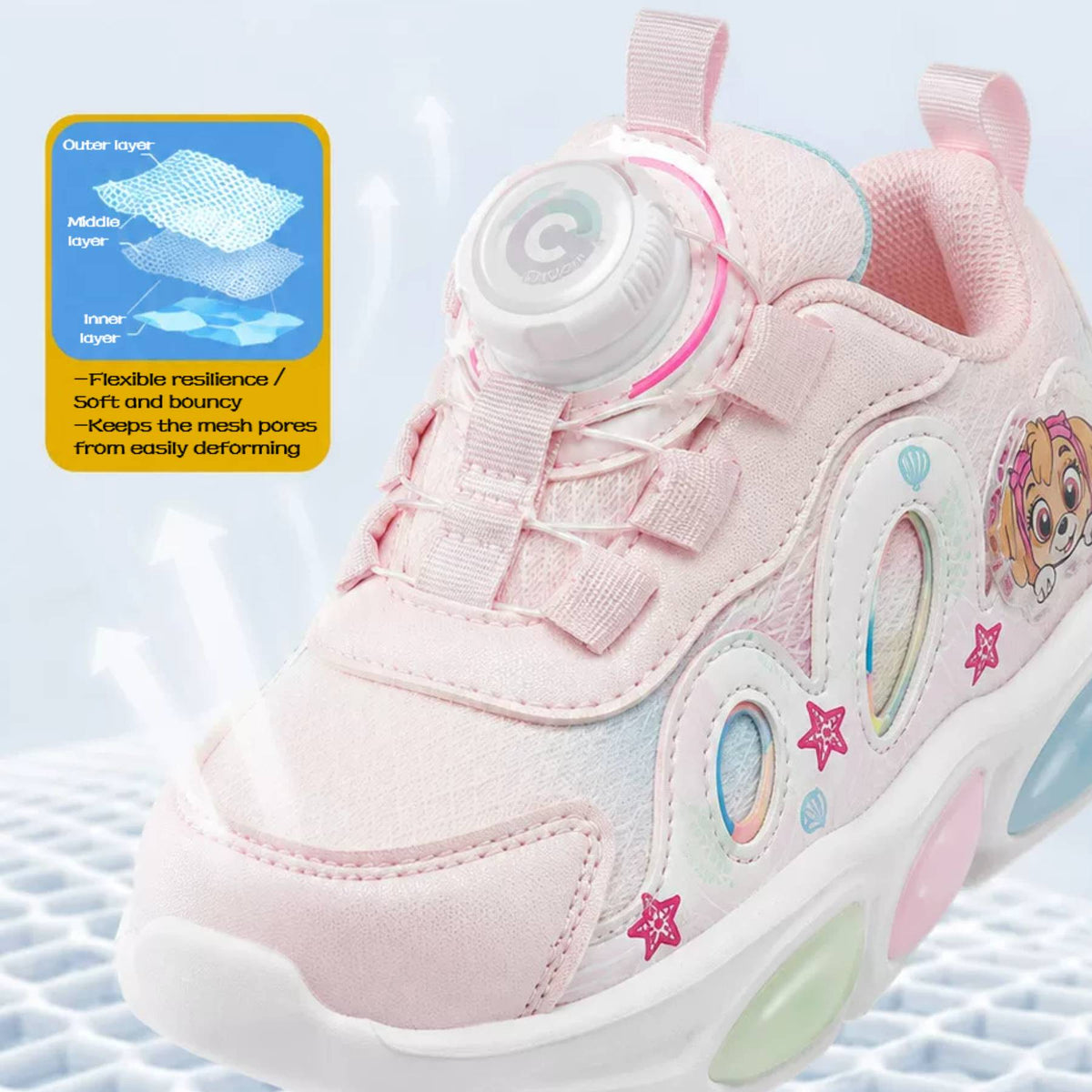 PAW Patrol Pastel Pup Glow Sneakers