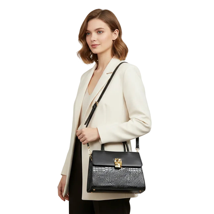 Crocodile-Patterned Crossbody/Handbag.