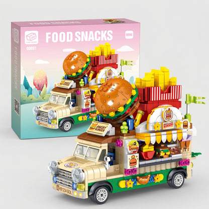 Hamburger Food Truck Building Block Set