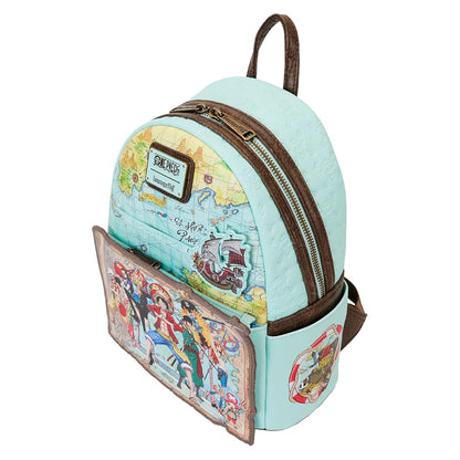 Loungefly One Piece 25th Anniversary Straw Hat Pirates Map Mini Backpack