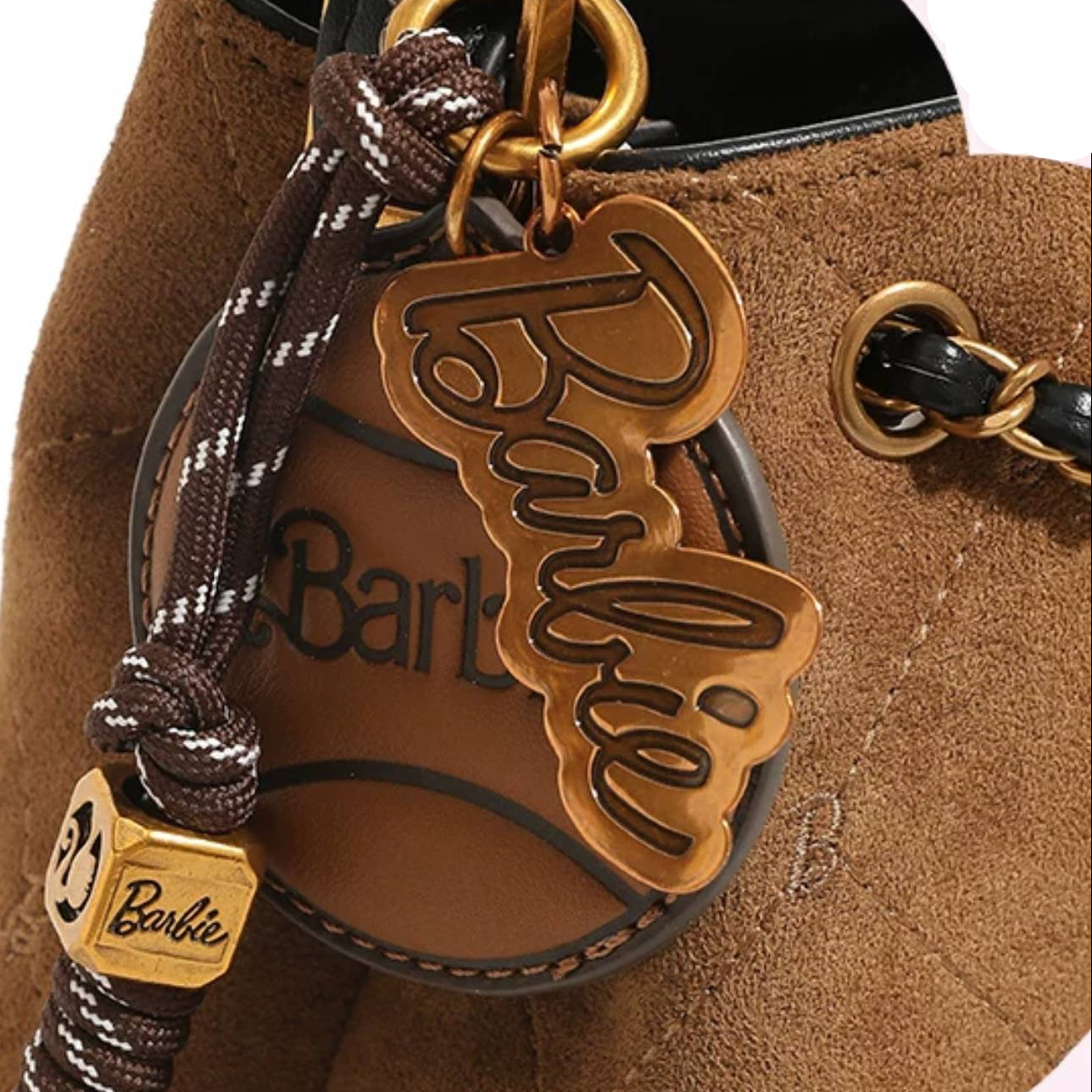 Barbie | Quilted Suede Bucket Bag