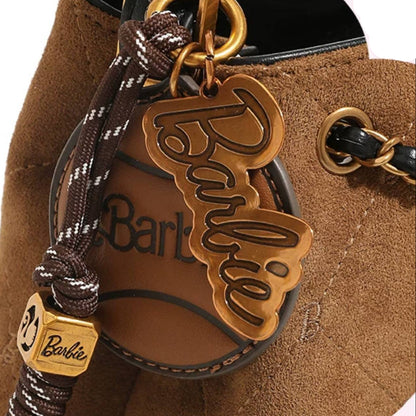 Barbie | Quilted Suede Bucket Bag