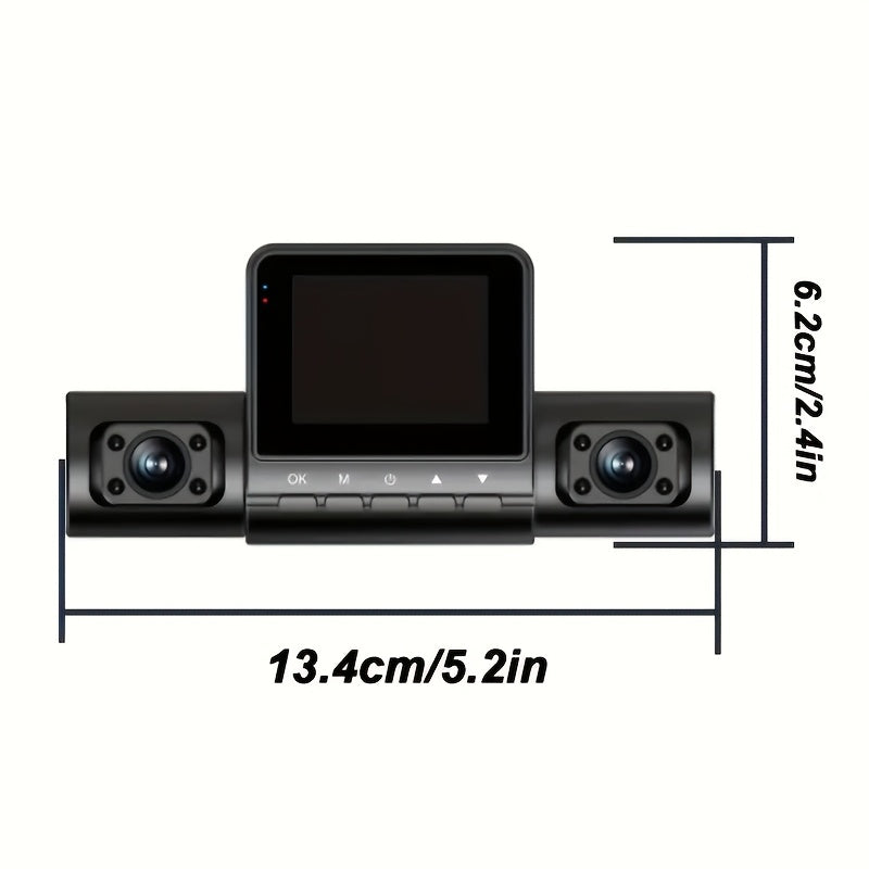 4-Channel Car Dashboard Camera With FHD 1080P Front And 720P Side And Rear, Night Vision, Loop Recording, And 24-Hour Parking Surveillance