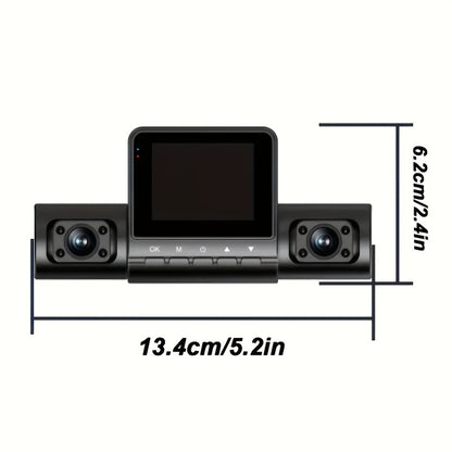 4-Channel Car Dashboard Camera With FHD 1080P Front And 720P Side And Rear, Night Vision, Loop Recording, And 24-Hour Parking Surveillance